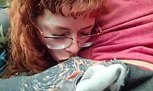 Oral Sex in Dad's Car with Moaning Pussy Fucking and Humiliation