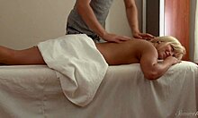 A Big-Dicked Masseur Massages Blonde Mya Ls Pussy On Her Fours