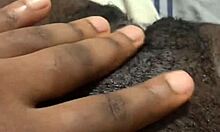 Intense homemade ebony pussy play with creampie, wet ass, and pussy lips teasing, leading to anal solo babe action