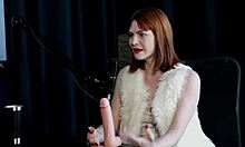 Uber jerks off, she squirts in sheer lingerie