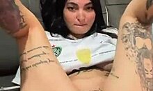 Palmeirense Slut Exhibits Herself Revealing Wet Pussy with Tattoos and Piercings in Reality