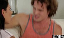 Cute Gina Valentina enjoys a big blowbang party with lots of sucking