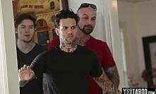 Cute Gina Valentina enjoys a big blowbang party with lots of sucking