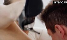 Skinny girlfriend says she needs her man's big cock in her pussy now