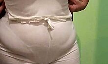 Mommy Catches Me Masturbating with Her Thong