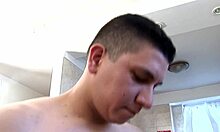 busty latin amateur gets fucked by monster cock, fingered, and rides in fishnets