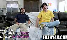 Please, fuck my stepmom Samantha Sinz, begs Nick Strokes in wild POV