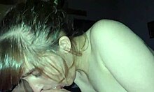 Sensual blowjob creampie with girlfriend and friend in homemade setting