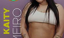 Kaity experiences her first anal with a cock, wet and curvy in behind the scenes video.