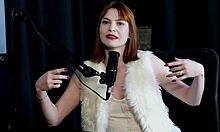 Uber jerks off, she squirts in sheer lingerie