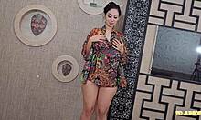 Ed Junior Seductively Fucks Japanese Nyotaimori Without Condom in Red and Sheer