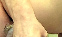 sticking water bottle and dildos deep in my dirty ass.