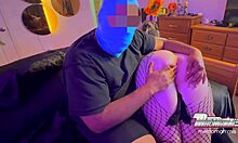 snow bunny pawg gags on big black cock after ass spanking