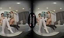 อแมนดาและแมรี่เจอกันในฉากวีอาร์จริง