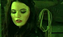 lesbian mistress and handmaidens explore the touch of the whip in an intriguing bondage scene