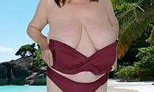 hot granny teasing in bikini