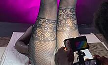 yo, check this ebony squirter going wild with sex machine... multiple orgasms! 🔥