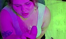 Blowjob Compilation With Cum On Cute Face And Big Tits Of Bbw Hottie