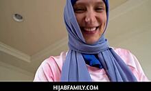 hijabfamily introduces sexy muslim virgin teen 18+ to deepthroat and pussy banging