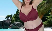 hot granny teasing in bikini