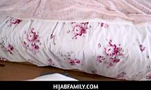 hijabfamily introduces sexy muslim virgin teen 18+ to deepthroat and pussy banging