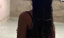 latina brunette amateur plays game at home