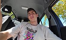 brunette negotiates taxi fare with intimate payment