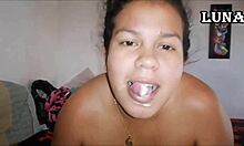 damn, this venezuelan latina gave me a quick suck with cum in mouth! 🔥