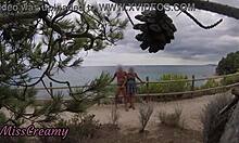 Dick Flash - French Girl Helps Me Cum On Beach Path