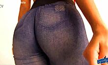 Big Ass Teen In Ultra Tight Denim Lycras
