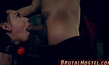 Hardcore fingering in tight bondage first time