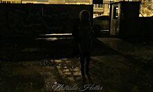 Autumn goes for a naked walk outdoors, flashing her big tits and ass 😍.