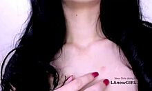 sweet teen model participates in sofa interview casting