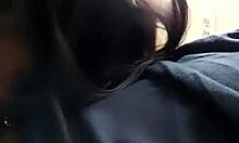 Latina Beauty Interacts With Small Companion