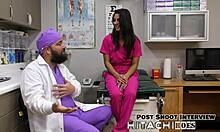 misty addams moans loudly while using vibrator on shaved pussy at home.