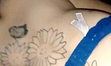 Girlfriend Sucks Blindfolded Without Knowing