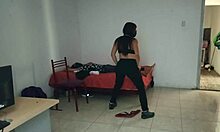 nurse dances sensually at patient's home