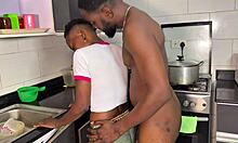 sexy girl having the hardest sex and getting kitchen orgasm