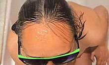 Hot wife’s steamy bath turns into a wild blowjob and handjob scene.