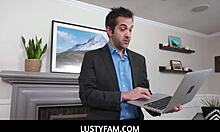 Lustyfam - Hazel Moore Making Her Stepdad Donny Rock Hard And Rough!