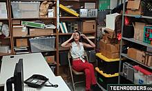 Horny Thief Strips Naked for Pervert Officer Angel Del Rey in Teen Robbery Scene