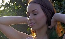 beautiful girlfriend with natural tits masturbates while remembering kissing her friend