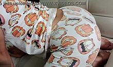 Stepsister Uses Mouth For Masturbation After Exam Blowjob On Sofa