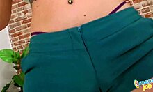 Naughty Iris Rose Strips And Sucks For Freedom