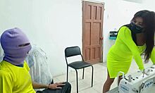 Beautiful old whore gets groped at work!