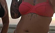 We found a virgin guy at the beach to fuck our big asses hard