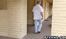 Experienced Blonde Teen Enjoys Two Dongs