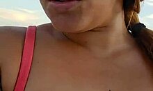 We found a virgin guy at the beach to fuck our big asses hard