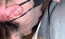 Emo girl begs to get face fucked by black cock