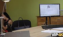 vip4k, desperate morena strips for cash at casting interview